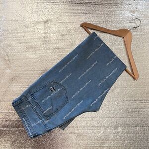 Supreme Logo Stripe Jacquard Regular Jean Blue Men’s size 34